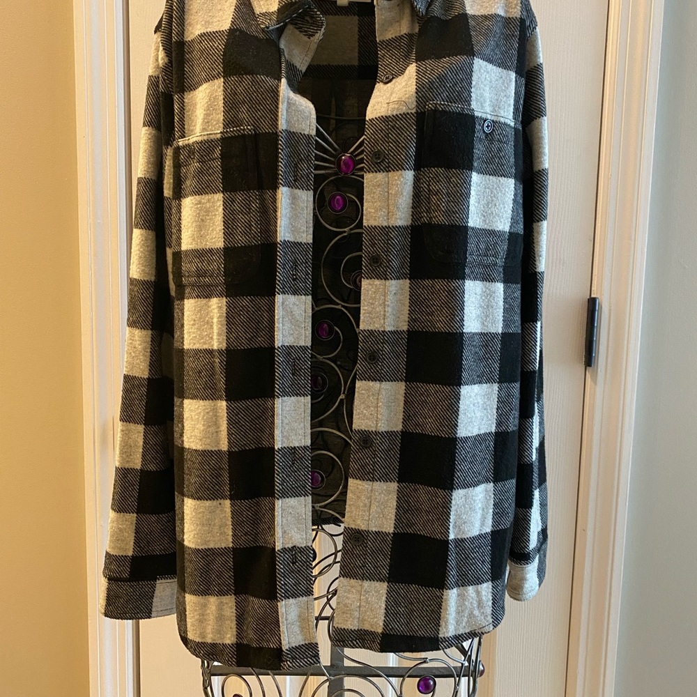 Plaid Button-Up Shirt